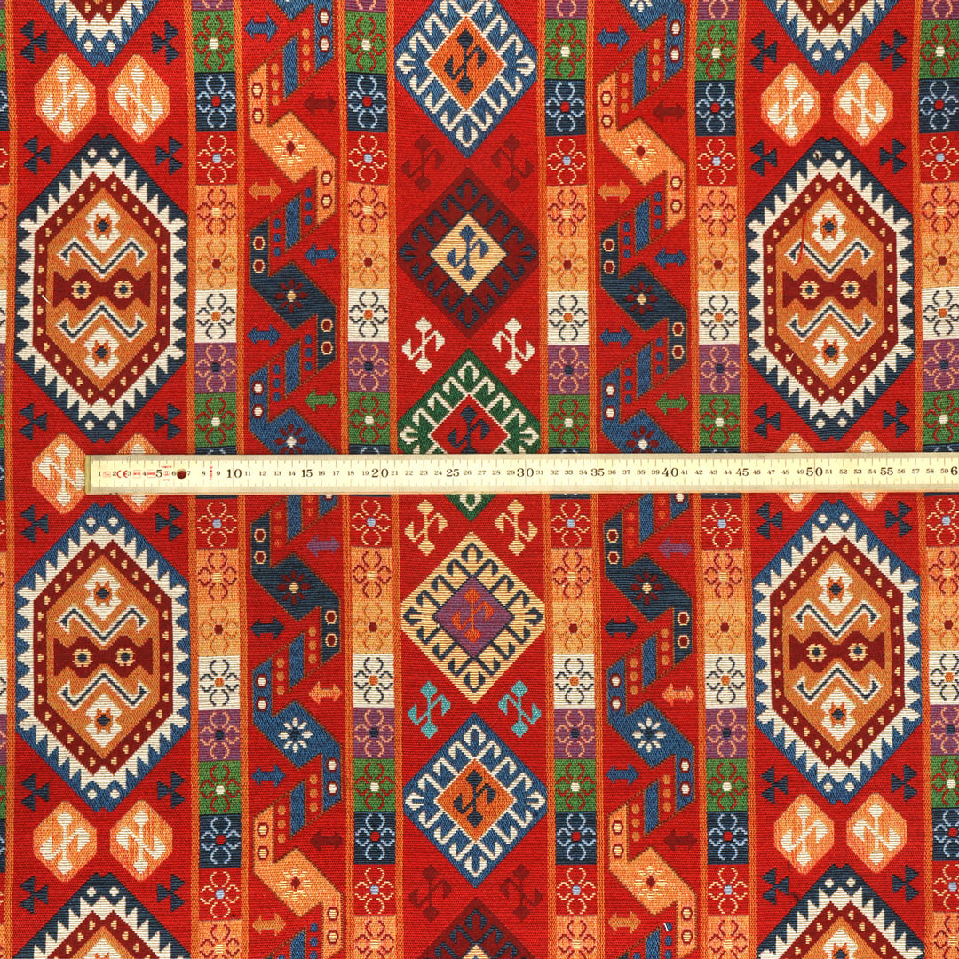 Quito Tapestry Red Fabric