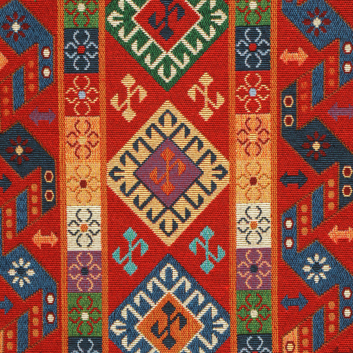 Quito Tapestry Red Fabric