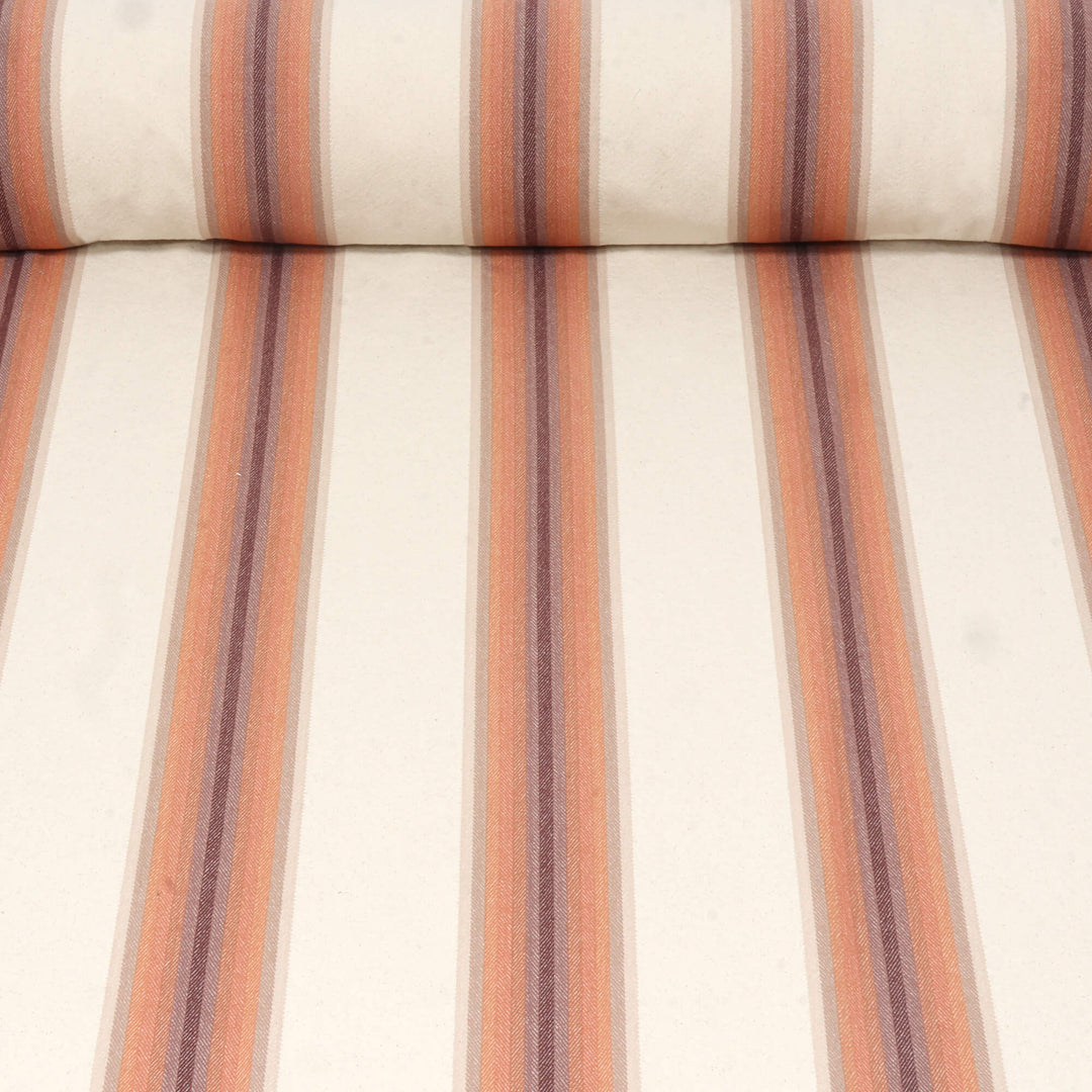 Nevada Stripe Burnt Orange Fabric
