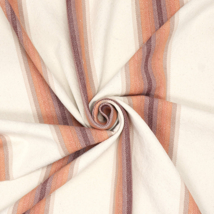Nevada Stripe Burnt Orange Fabric
