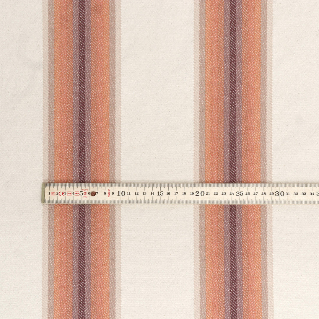 Nevada Stripe Burnt Orange Fabric