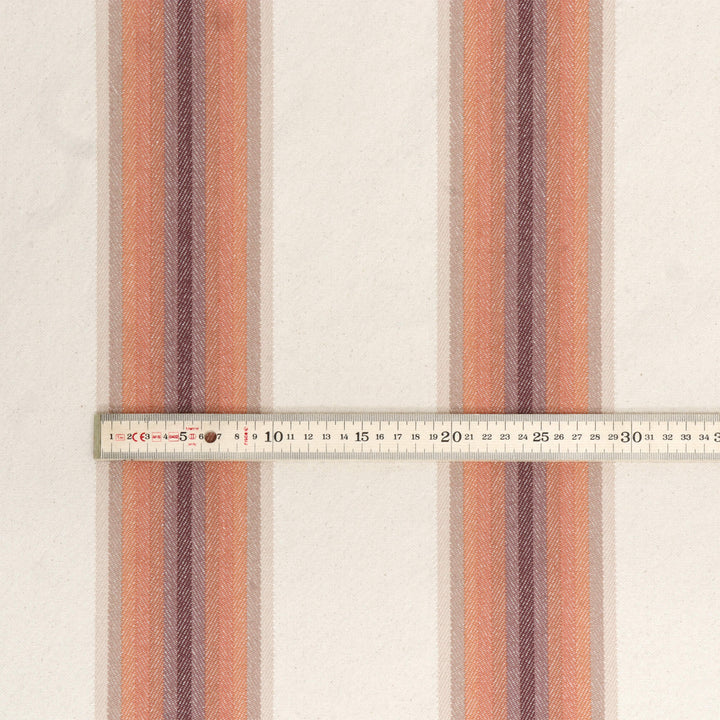 Nevada Stripe Burnt Orange Fabric
