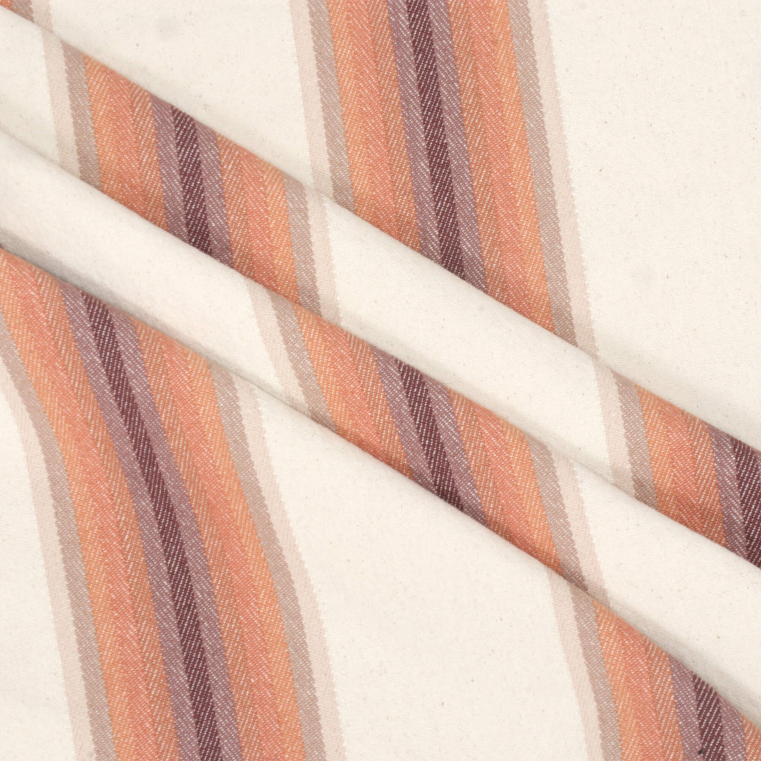 Nevada Stripe Burnt Orange Fabric