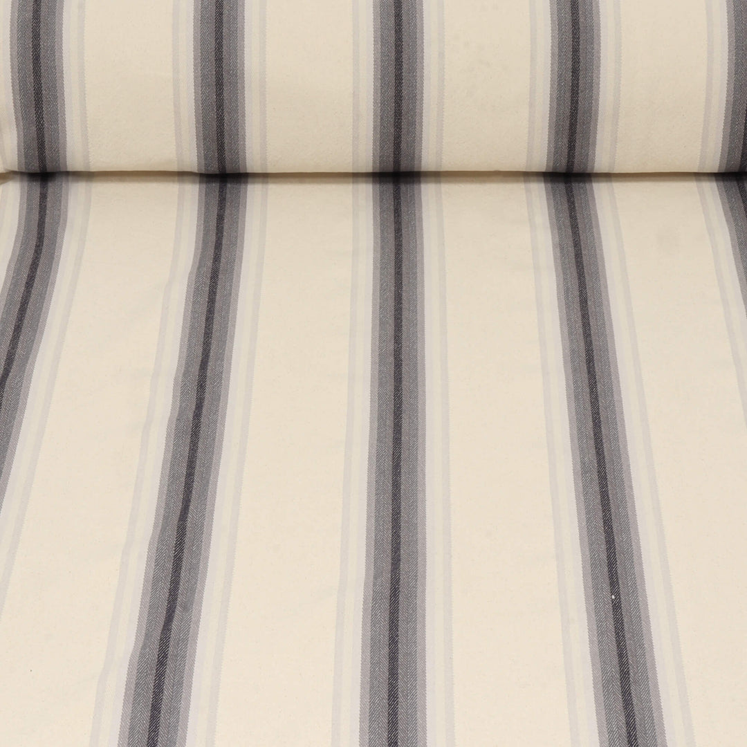 Nevada Stripe Cool Grey Fabric