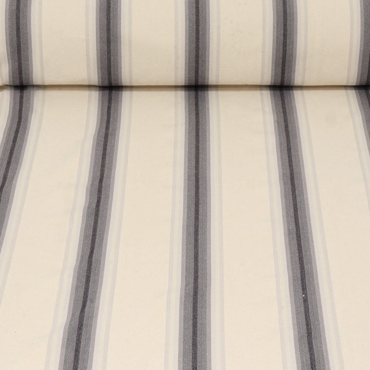 Nevada Stripe Cool Grey Fabric