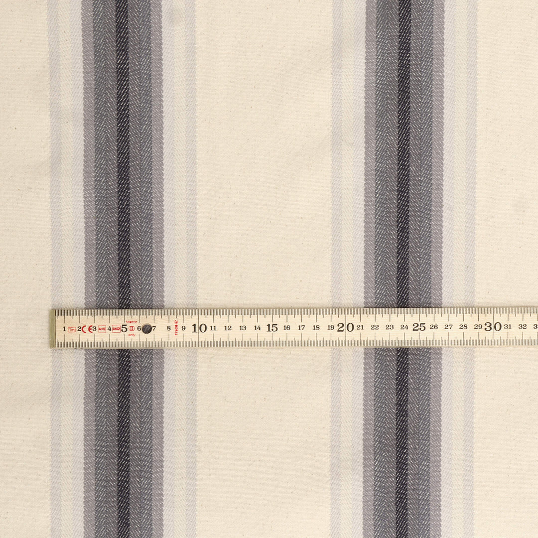 Nevada Stripe Cool Grey Fabric