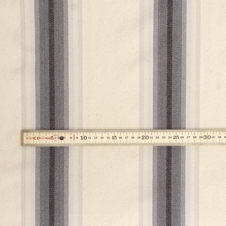 Nevada Stripe Cool Grey Fabric