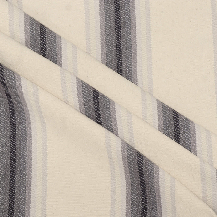 Nevada Stripe Cool Grey Fabric