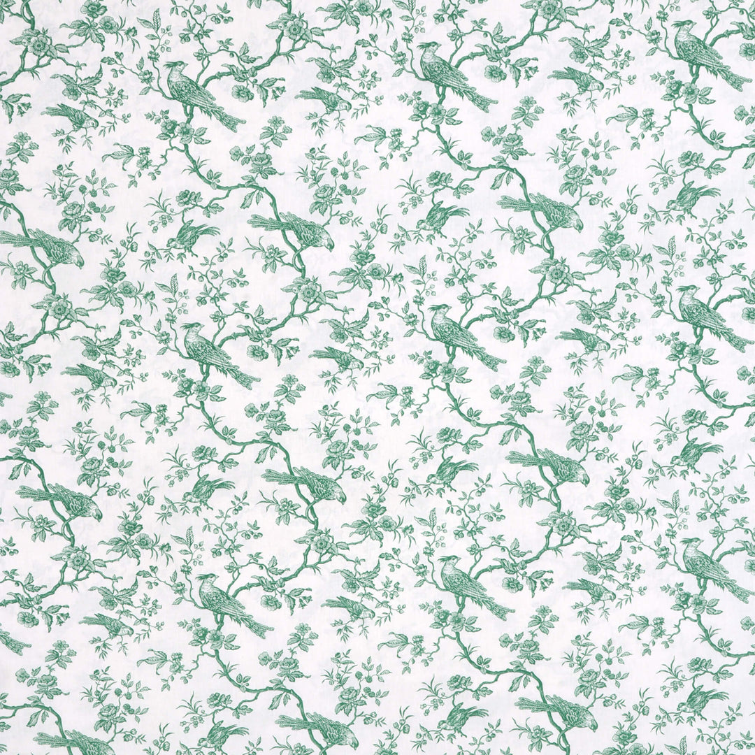 Isabelle Bird Toile Mini Green Cotton Double Width Fabric