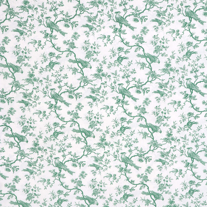 Isabelle Bird Toile Mini Green Cotton Double Width Fabric