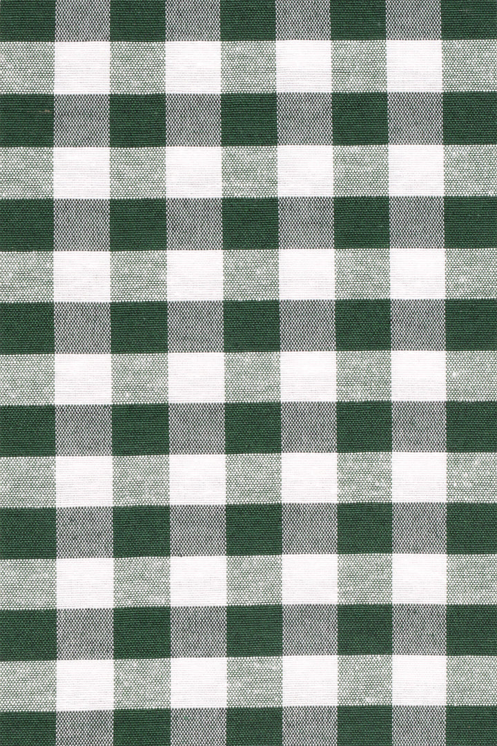 Ibiza Gingham Bottle Green Double Width Fabric