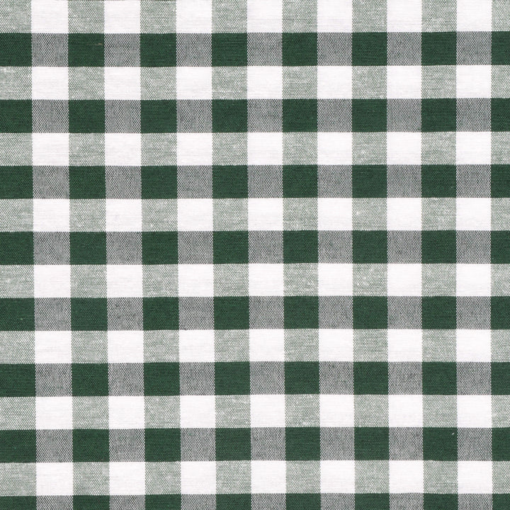 Ibiza Gingham Bottle Green Double Width Fabric