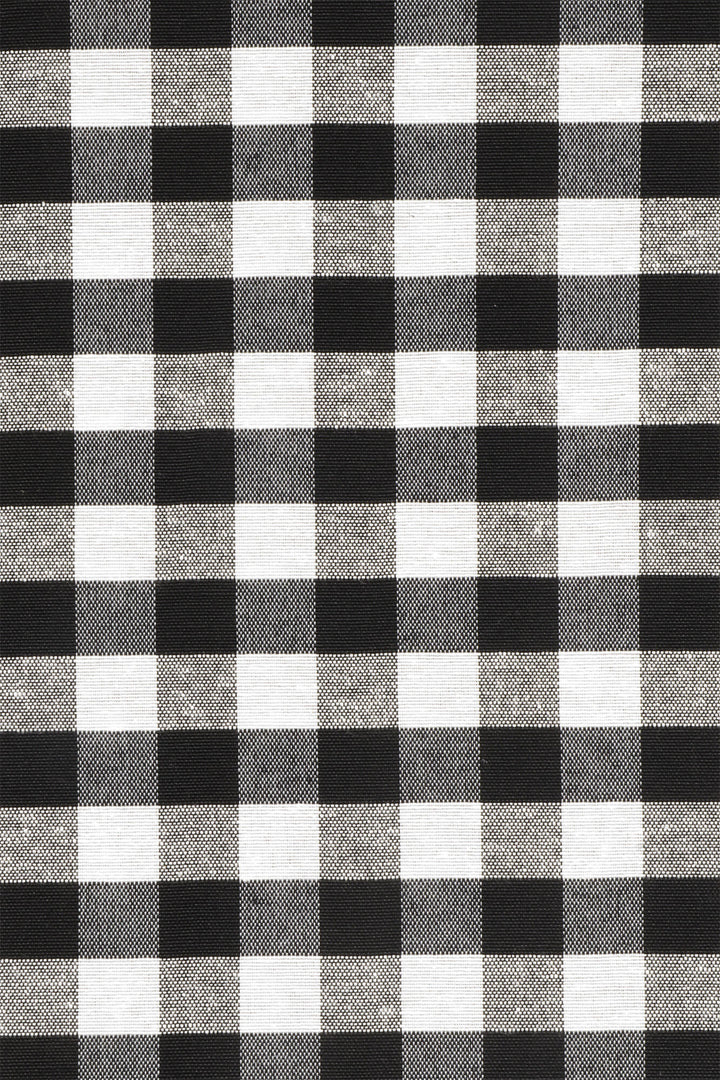 Ibiza Gingham Black Double Width Fabric