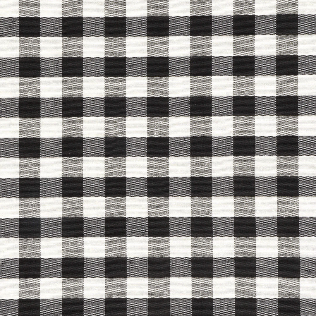 Ibiza Gingham Black Double Width Fabric