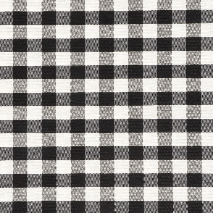 Ibiza Gingham Black Double Width Fabric