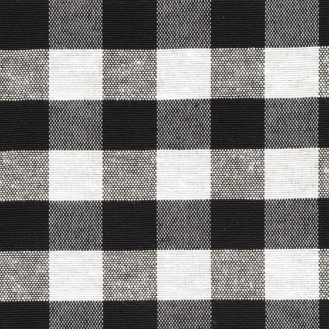 Ibiza Gingham Black Double Width Fabric