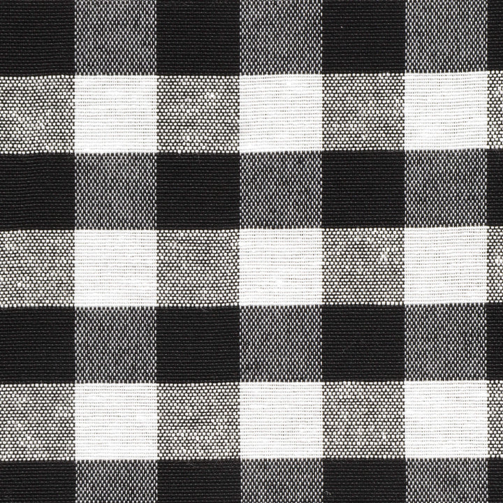 Ibiza Gingham Black Double Width Fabric