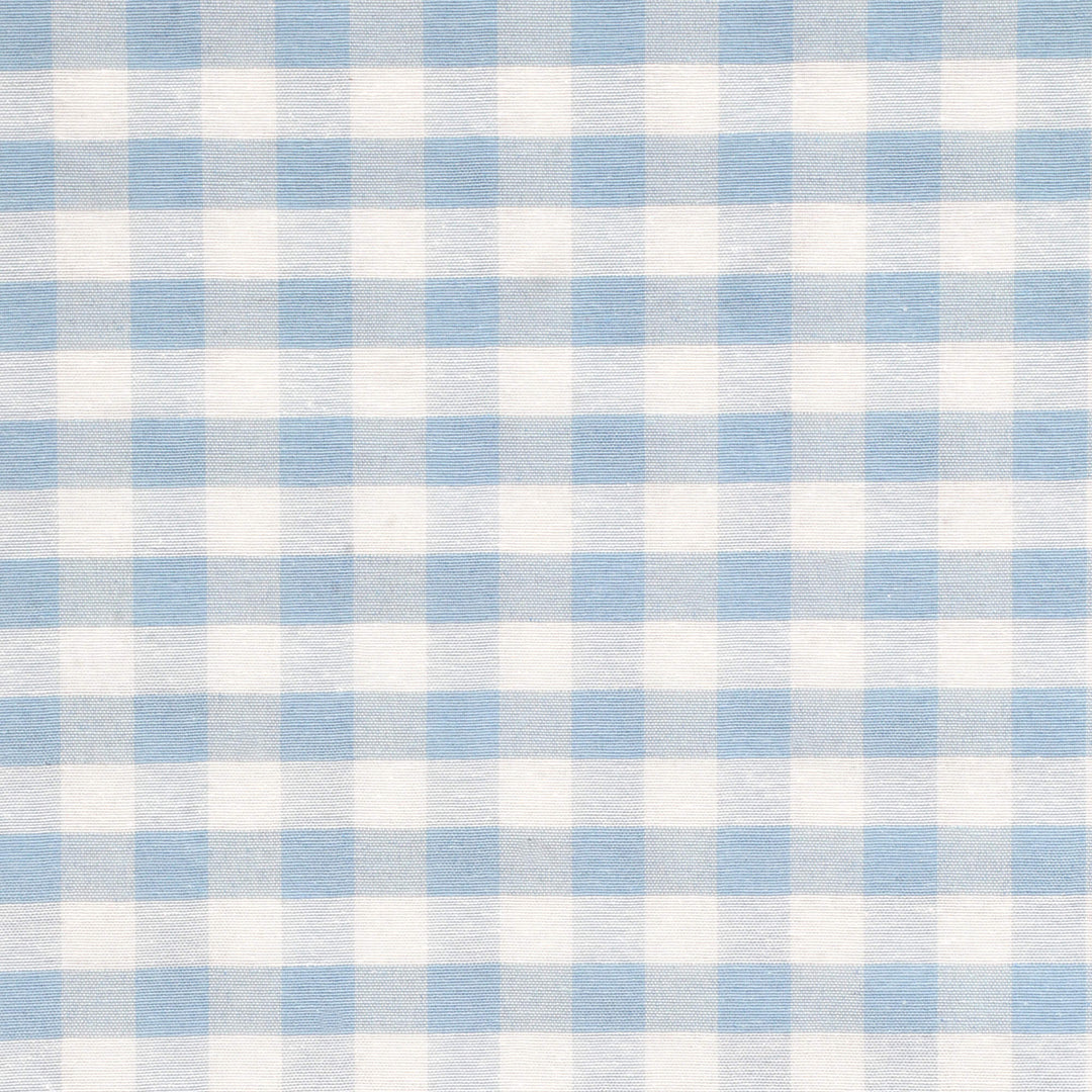 Ibiza Gingham Azul Blue Double Width Fabric