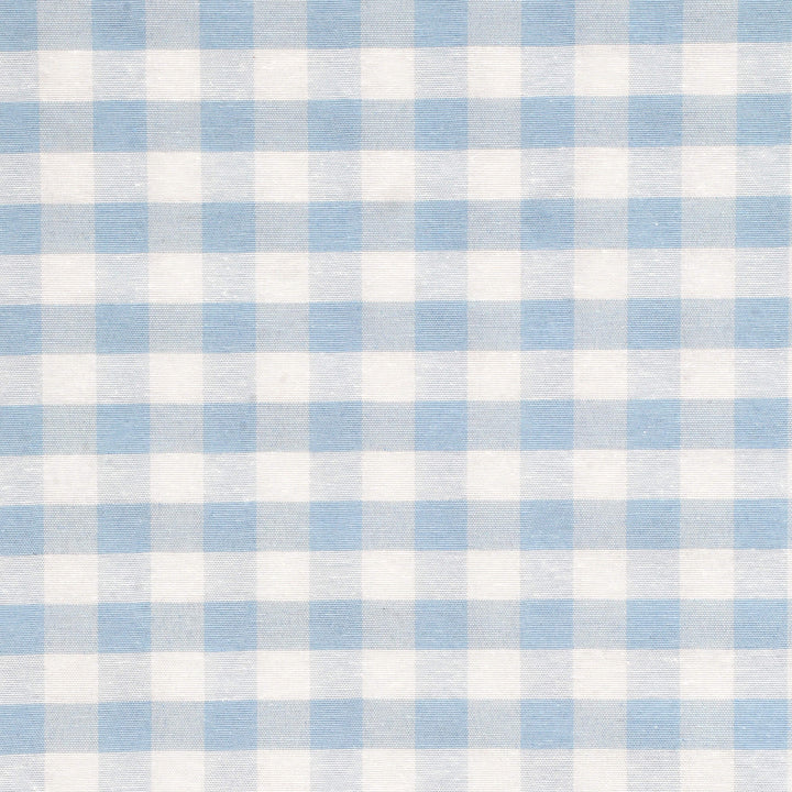 Ibiza Gingham Azul Blue Double Width Fabric