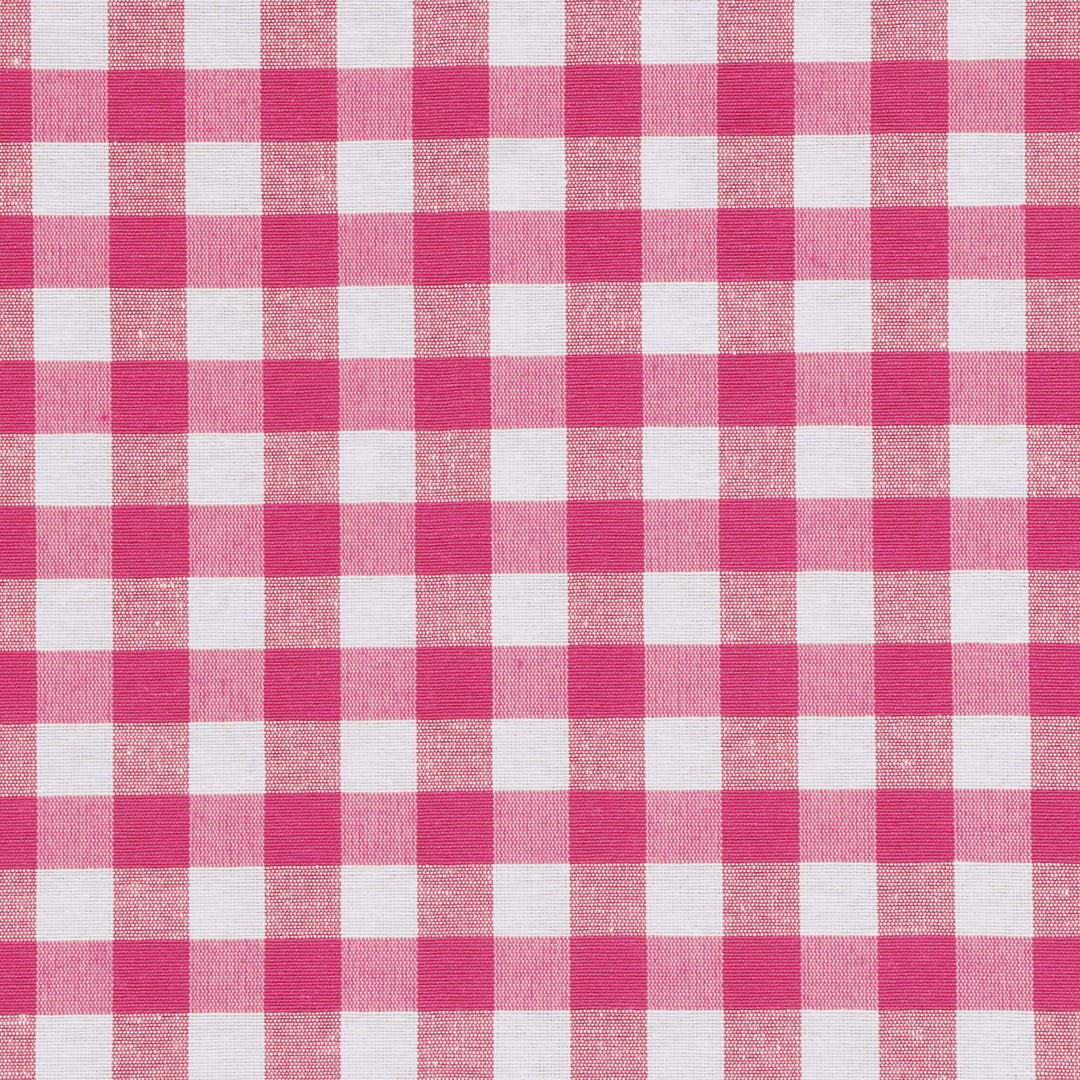 Ibiza Gingham Hot Pink Double Width Fabric