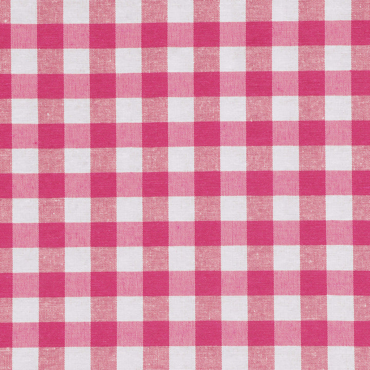 Ibiza Gingham Hot Pink Double Width Fabric