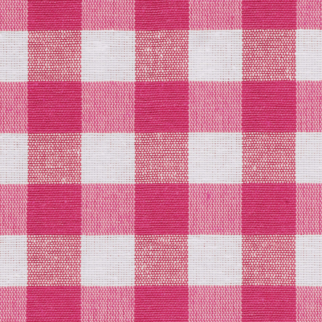 Ibiza Gingham Hot Pink Double Width Fabric