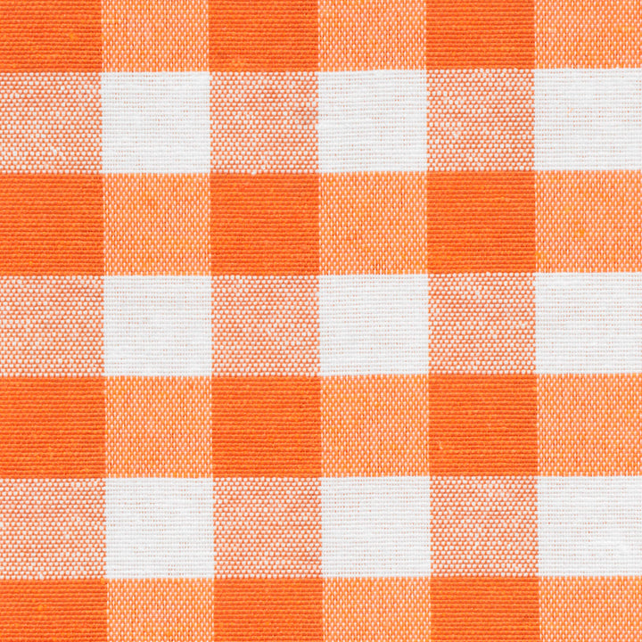 Ibiza Gingham Orange Double Width Fabric