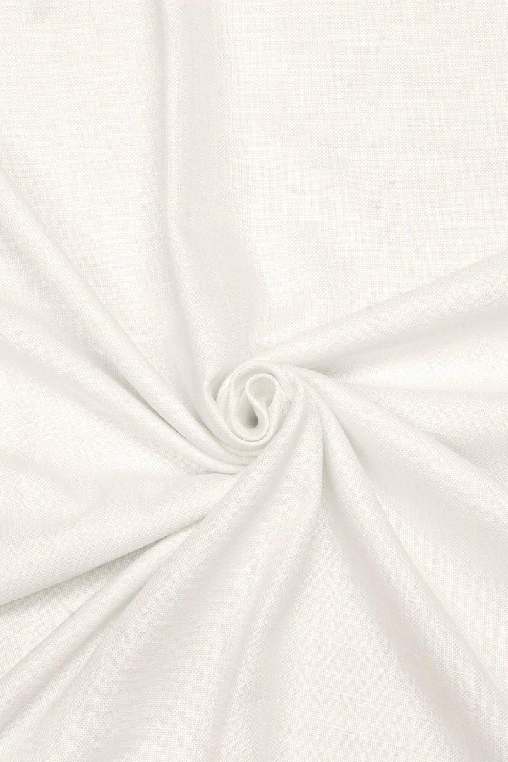 Dorada Plain Pearl White Double Width Fabric