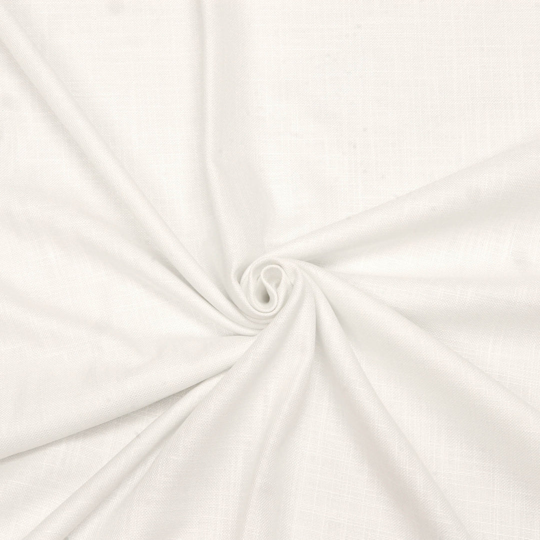 Dorada Plain Pearl White Double Width Fabric
