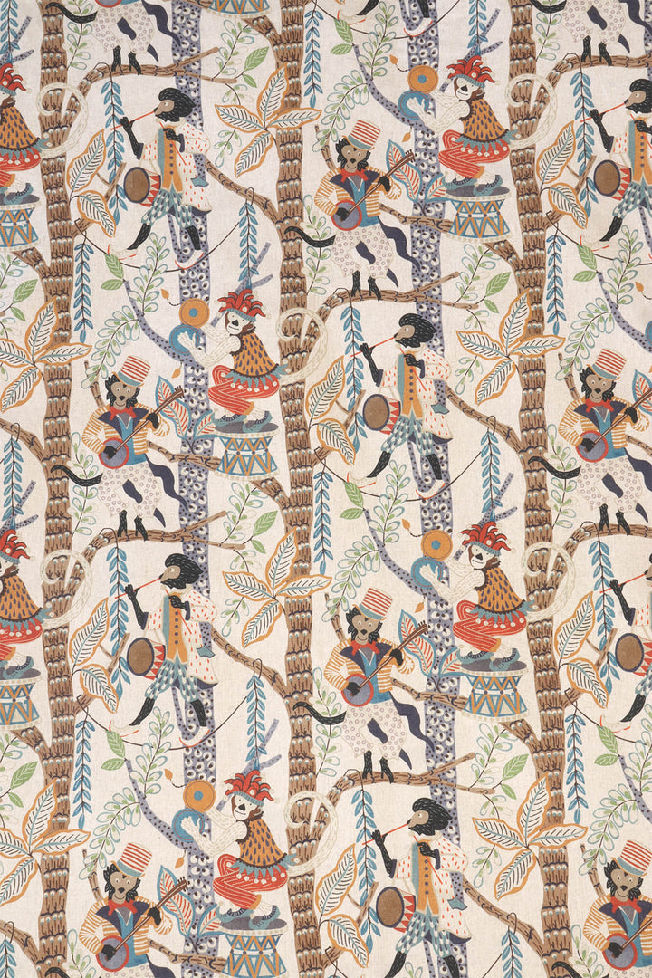Monkey Carnival Double Width Fabric