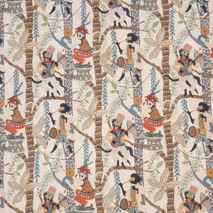 Monkey Carnival Double Width Fabric