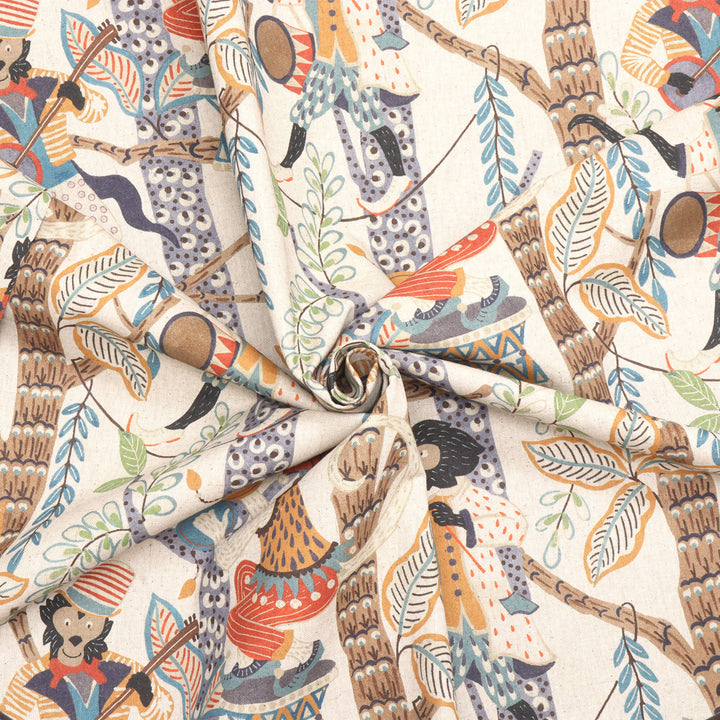 Monkey Carnival Double Width Fabric