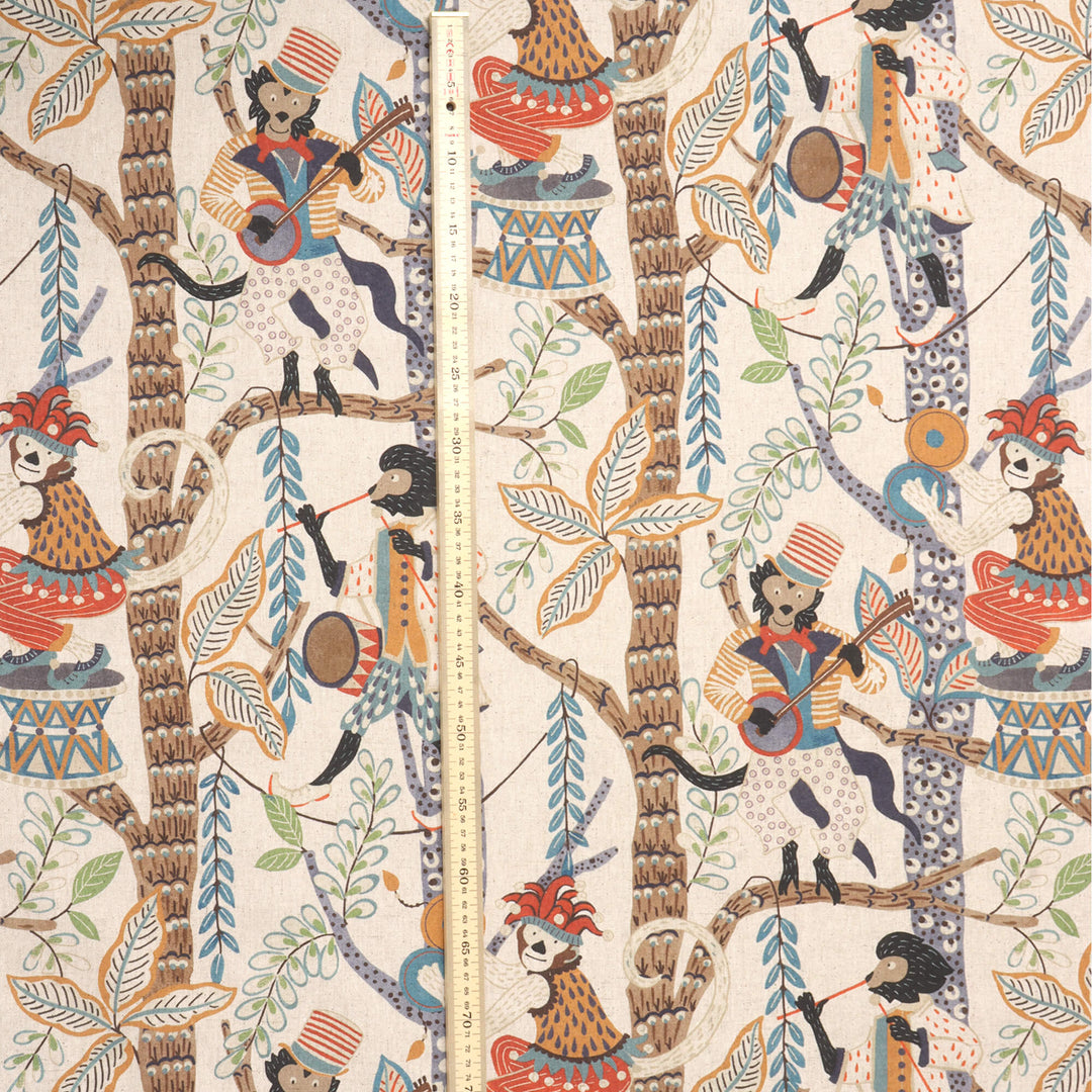 Monkey Carnival Double Width Fabric
