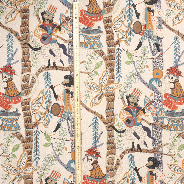 Monkey Carnival Double Width Fabric