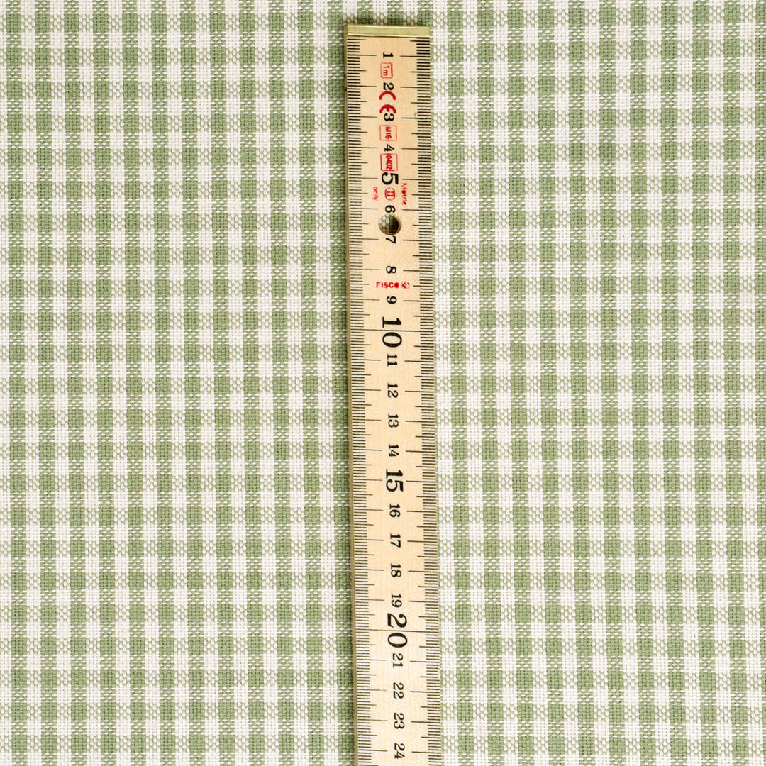 Heritage Gingham Olive Fabric