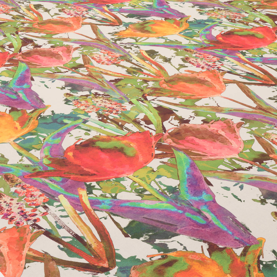 Chess Designs Tulips Spice Floral Fabric