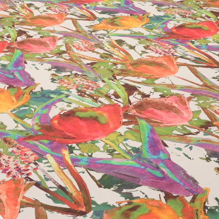 Chess Designs Tulips Spice Floral Fabric