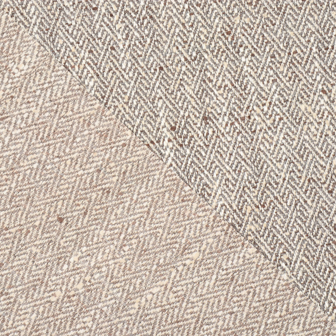 Voyage Jedburgh Herringbone Mushroom FR Fabric