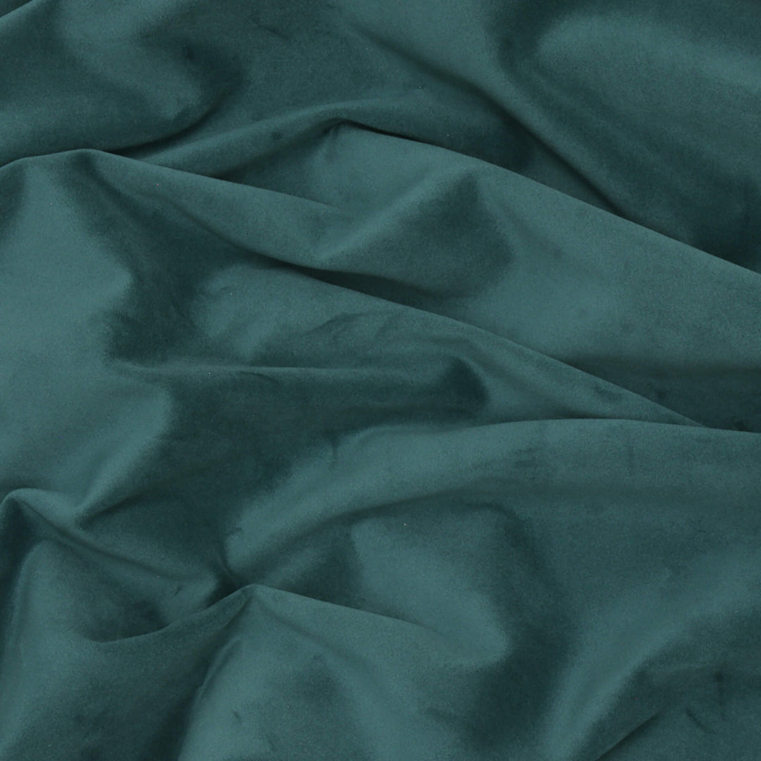 Amalfi Velvet Dark Teal FR Upholstery Fabric