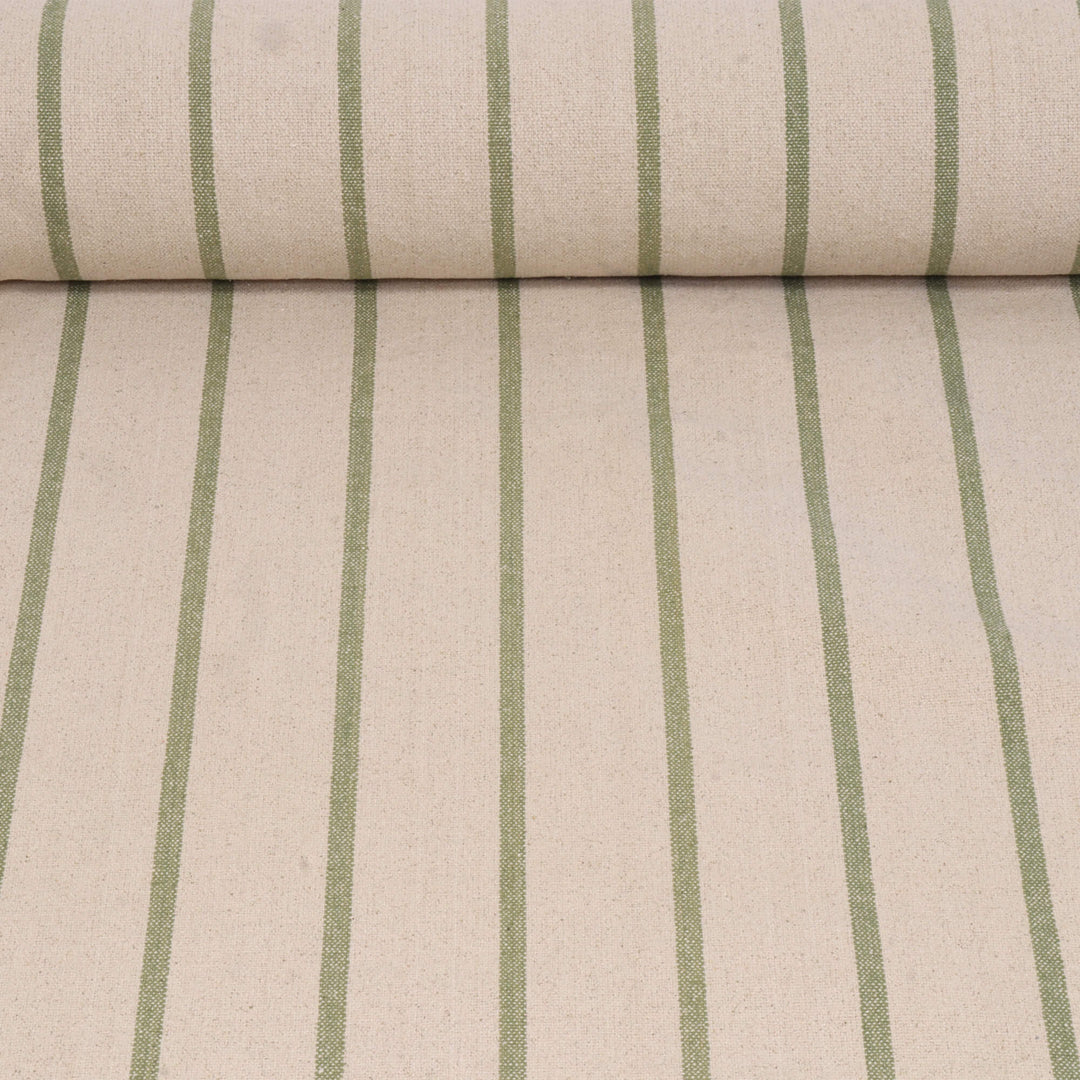 Austin Deck Stripe Green Fabric