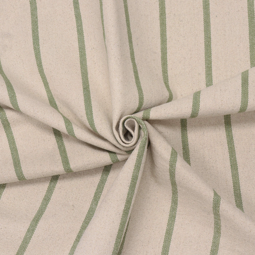 Austin Deck Stripe Green Fabric