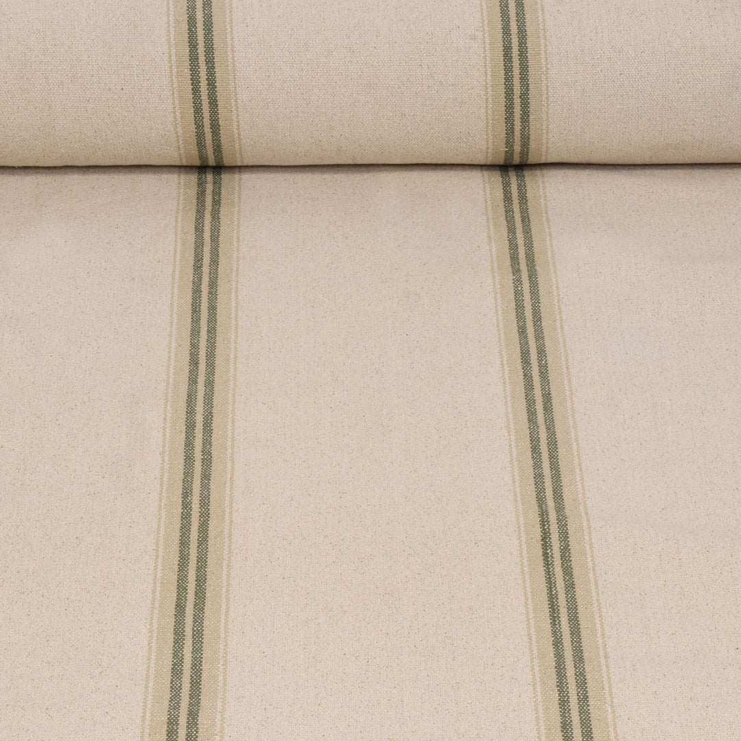 Donan Stripe Green Fabric