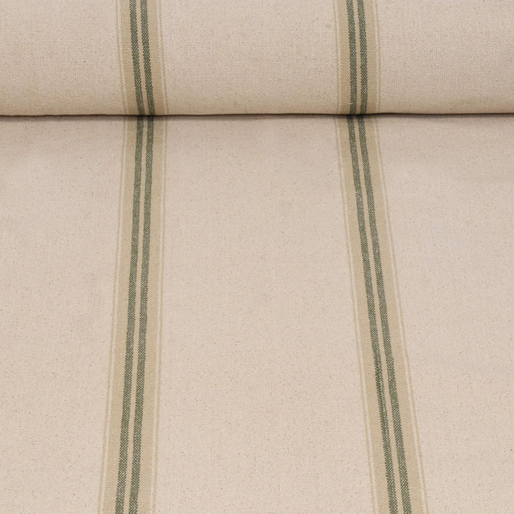 Donan Stripe Green Fabric