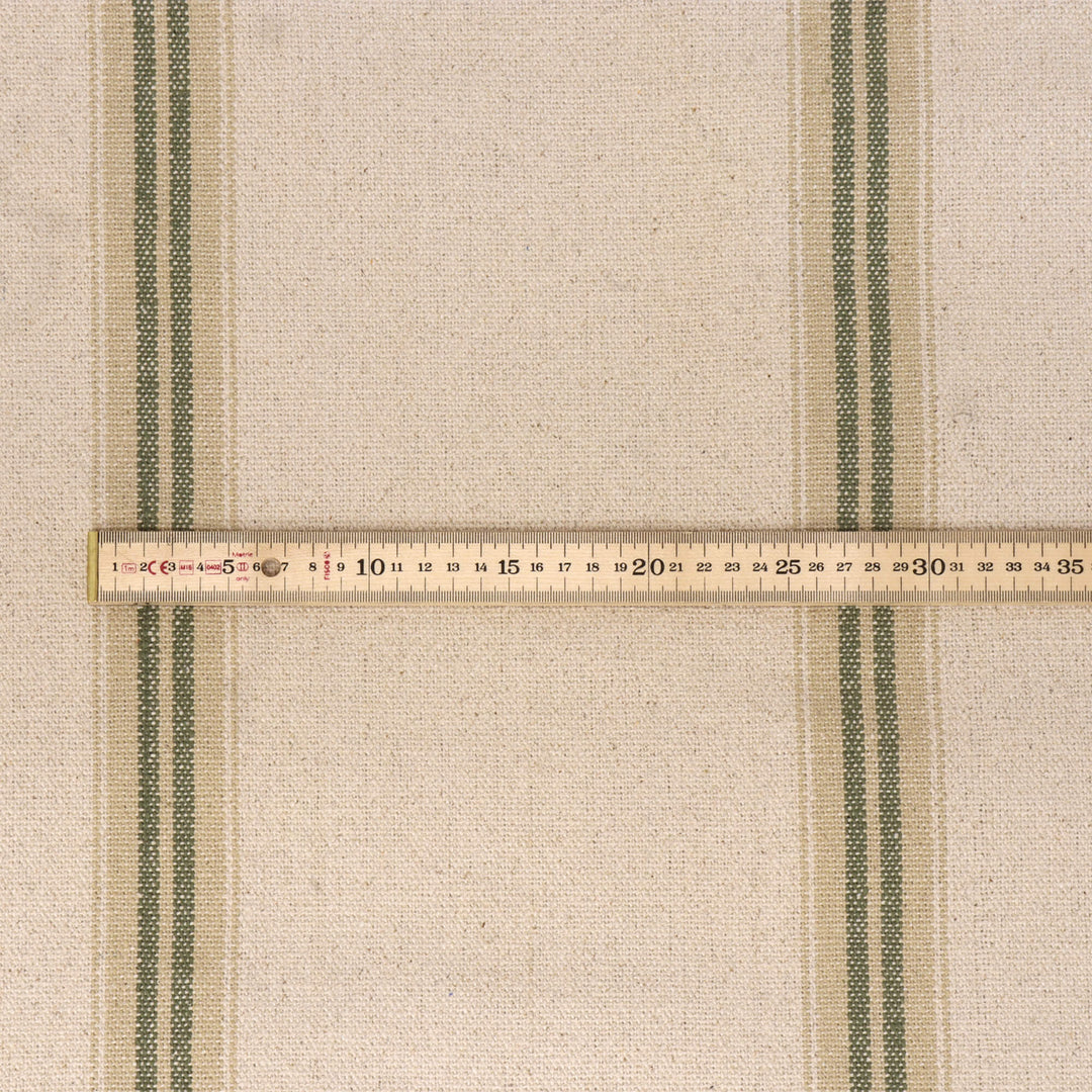 Donan Stripe Green Fabric