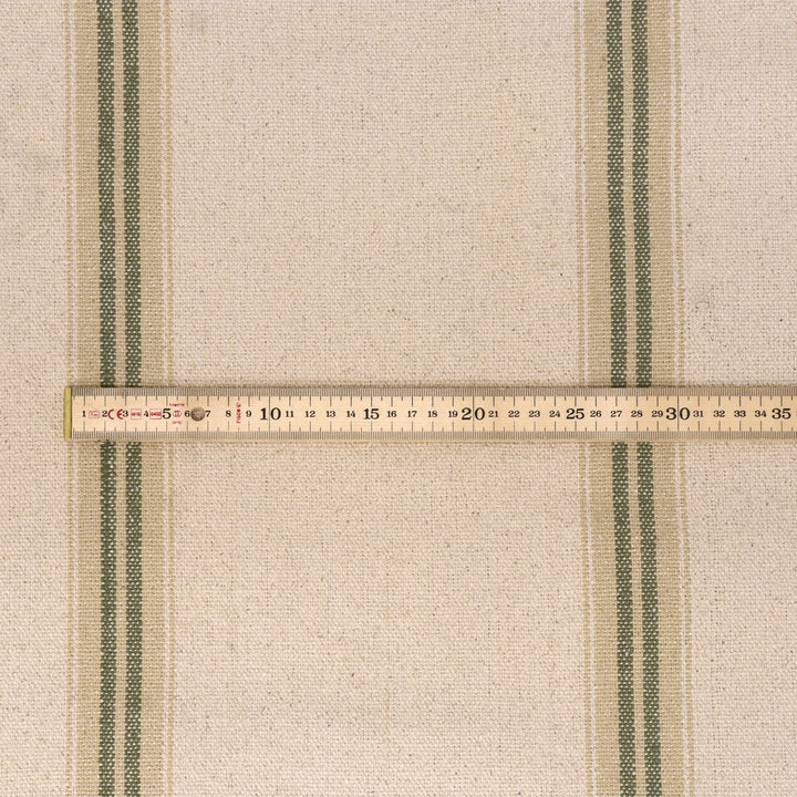 Donan Stripe Green Fabric