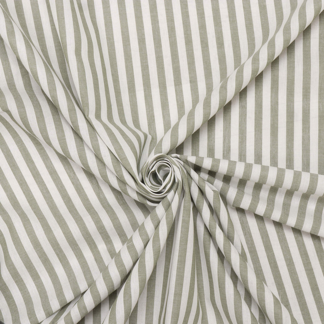 Studio Stripe Khaki Green Fabric