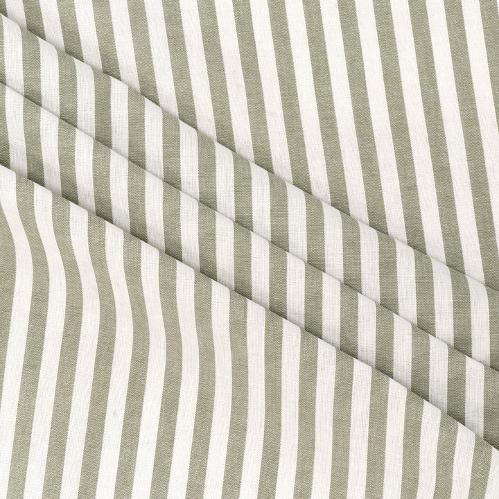 Studio Stripe Khaki Green Fabric