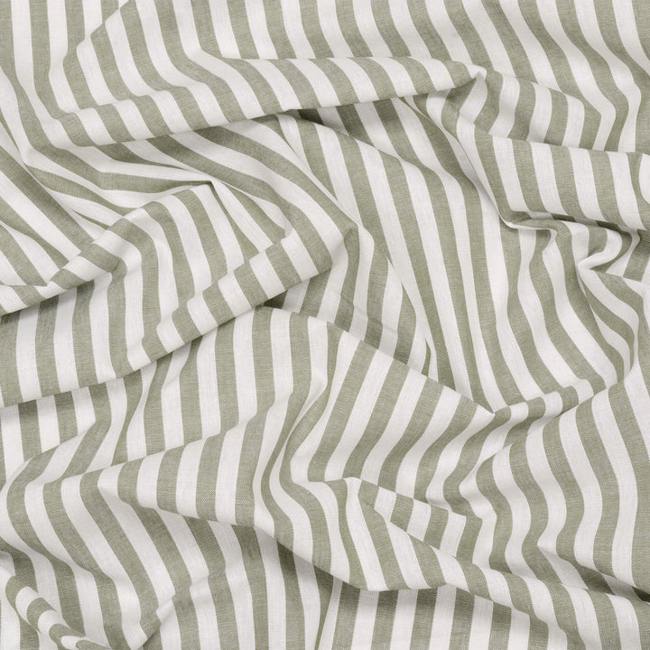 Studio Stripe Khaki Green Fabric