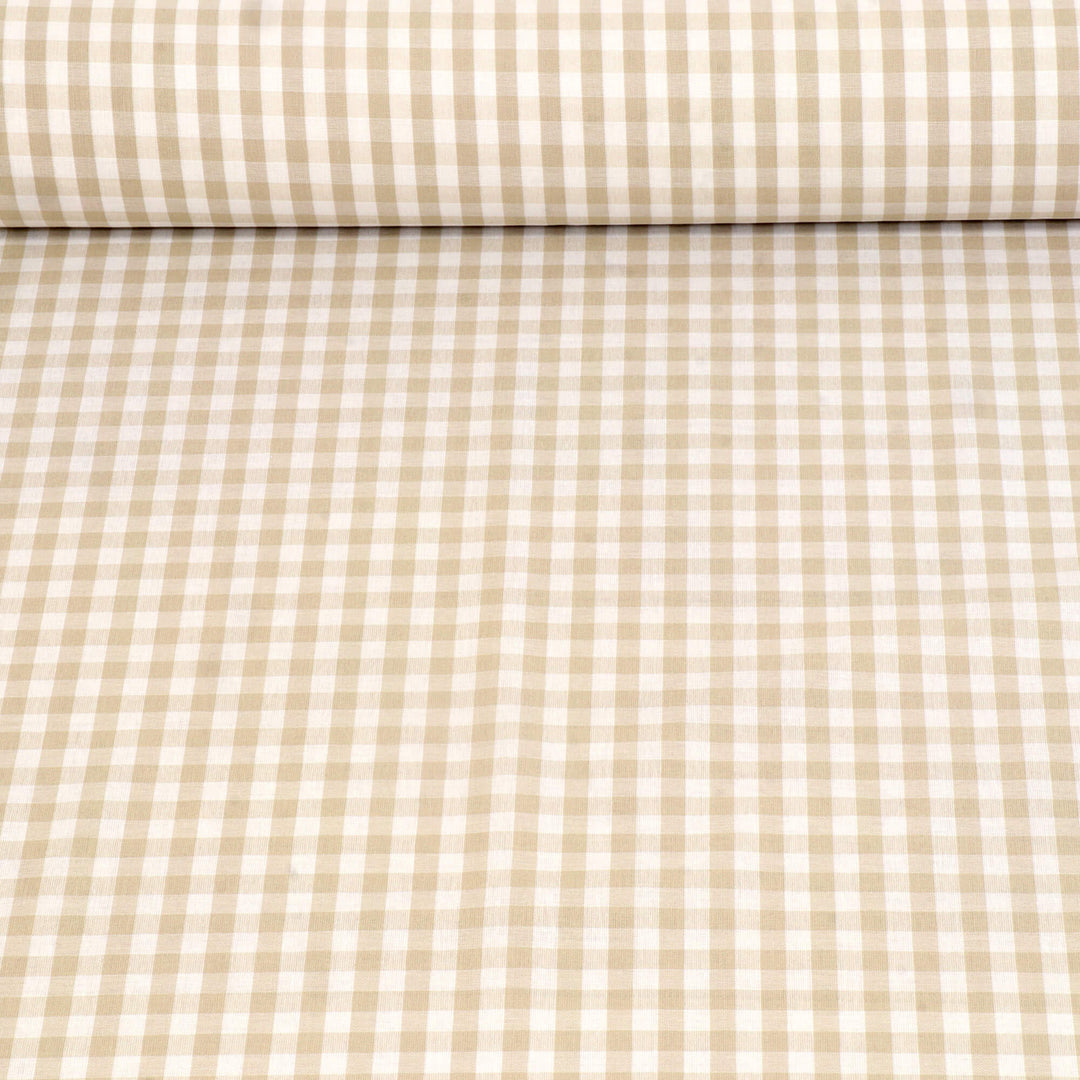 Studio Gingham Beige Fabric