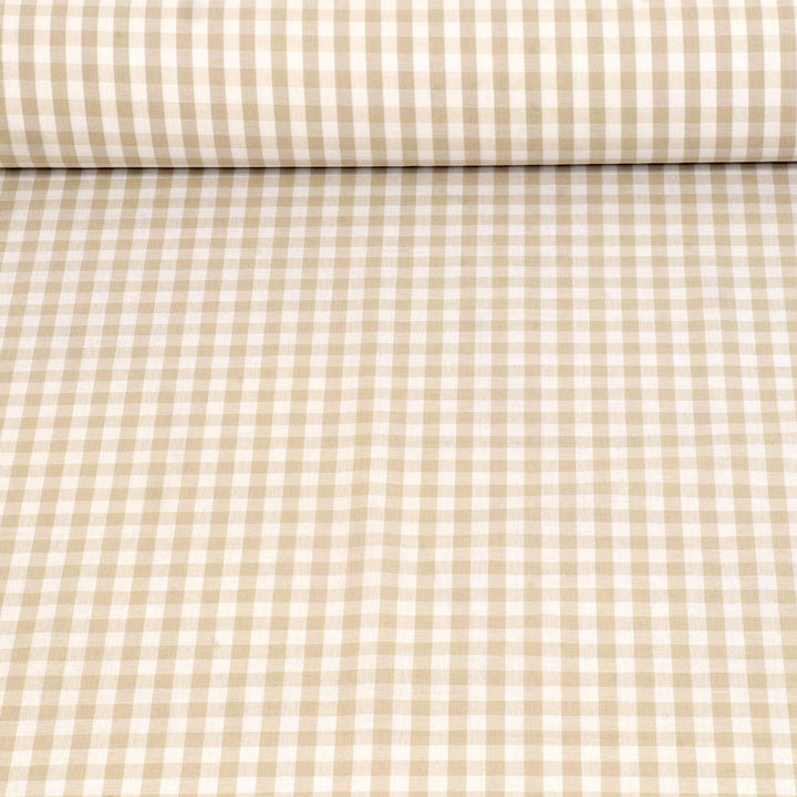 Studio Gingham Beige Fabric